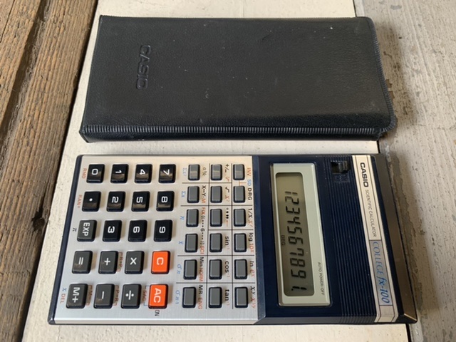 Casio fx-100 College calculator pouch 1990 Japan - Vintage Man Stuff